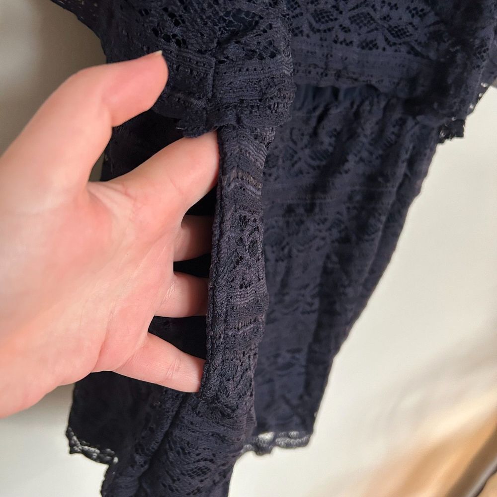 Zara Navy Lace Strappy Romper - Picture 7 of 9